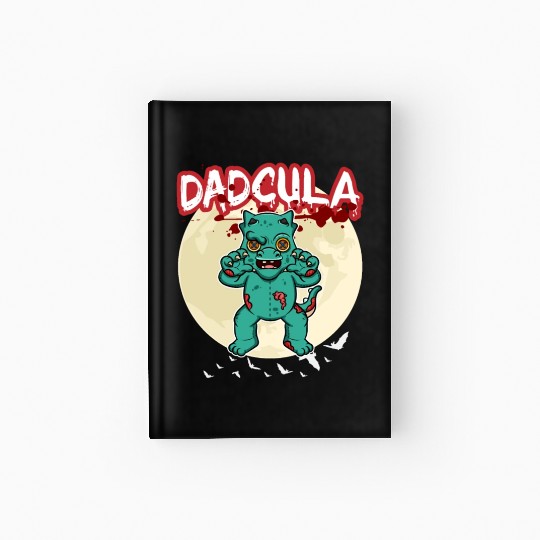 Dadcula Dracula Vampire Dad Funny Halloween Party Hardcover Journal