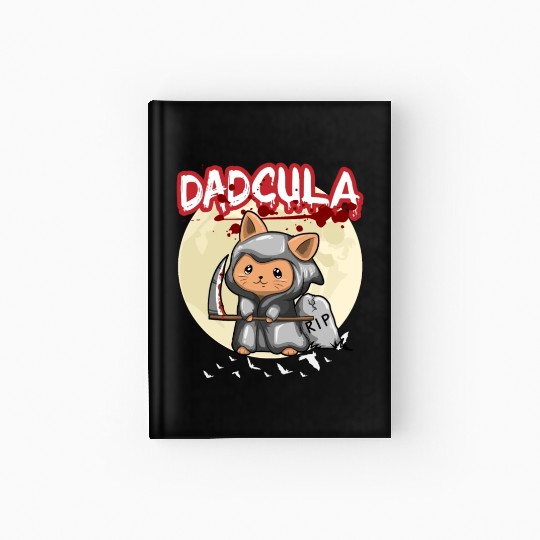 Dadcula Dracula Vampire Dad Funny Halloween Party Hardcover Journal