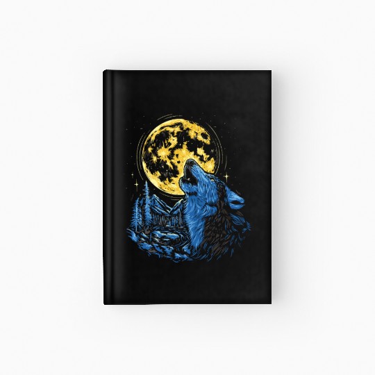 Wolf Moon Forest Wolves Nature Nature Liever Full Hardcover Journal