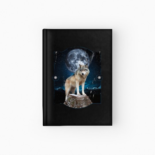 Wolf Moon Forest Wolves Nature Nature Liever Full Hardcover Journal