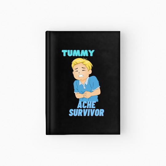 Tummy Ache Survivor Funny Back To School Hardcover Journal