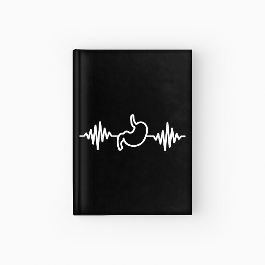 Tummy Ache Survivor Beat Line Hardcover Journal