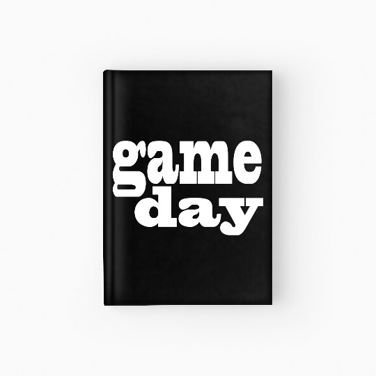 Game Day - white letters Hardcover Journal