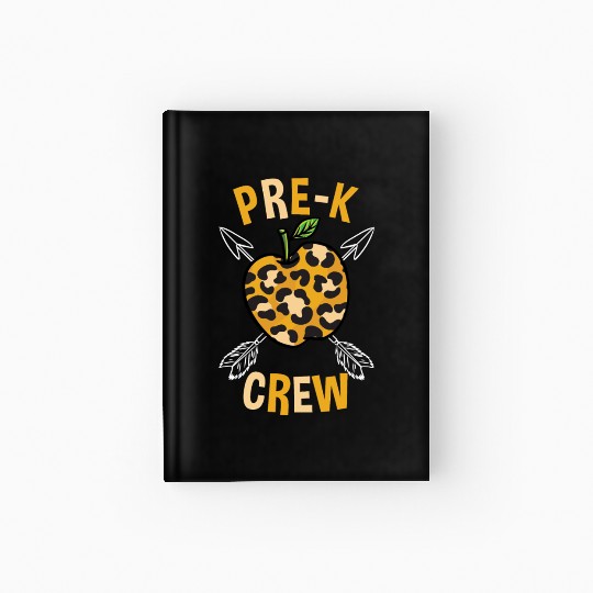 Pre-K Back To School Crew Leopard Print Hardcover Journal
