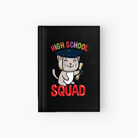 High School Squad Cat Back To School Hardcover Journal