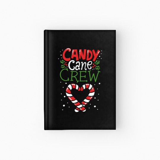 Candy Cane Crew Christmas Sweet Mistletoe Holiday Hardcover Journal