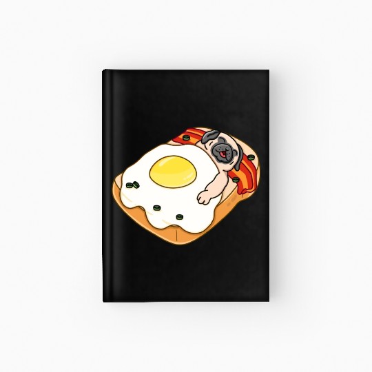 Sleeping Pug Hardcover Journal