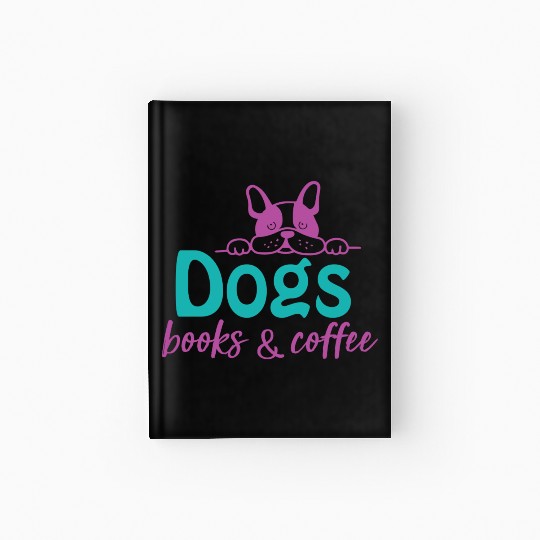 dogs books coffee 01 Hardcover Journal