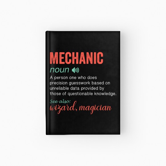 Noun Definition Nutrition for a Mechanic Hardcover Journal