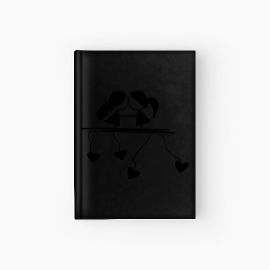 lesbian couple love symbol Hardcover Journal