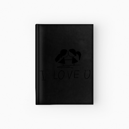 lesbian couple couple i love you Hardcover Journal