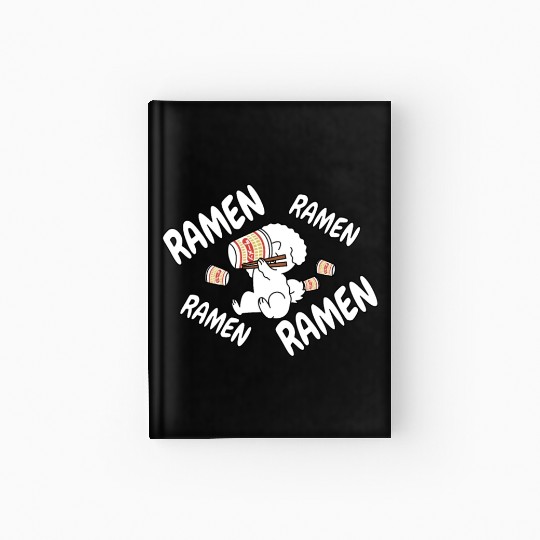 Bichon Frise Instant Ramen Noodles Hardcover Journal