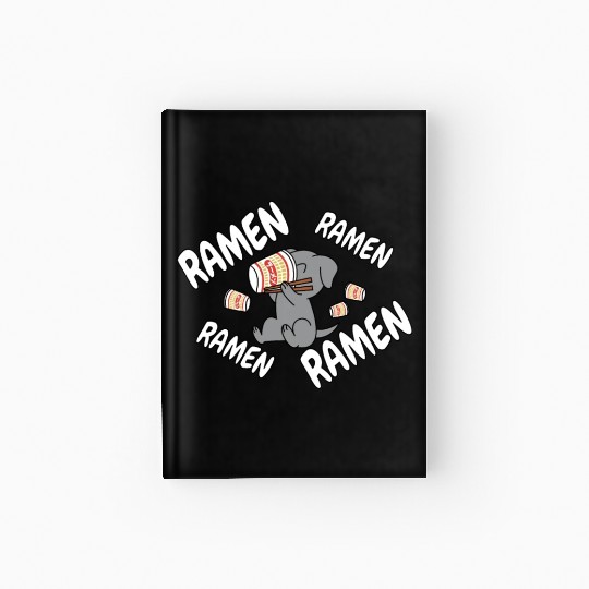 Weimaraner Instant Ramen Noodles Hardcover Journal