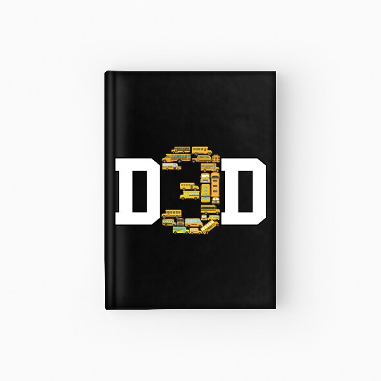 Dad of 3 Year Old Kids Boys School Bus Daddy Hardcover Journal