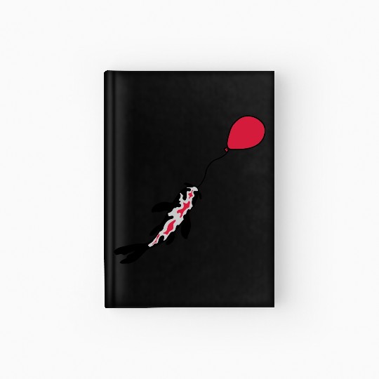 balloon koi fish nishikigoi Hardcover Journal