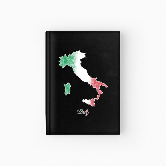 Stylized Italy Map Hardcover Journal