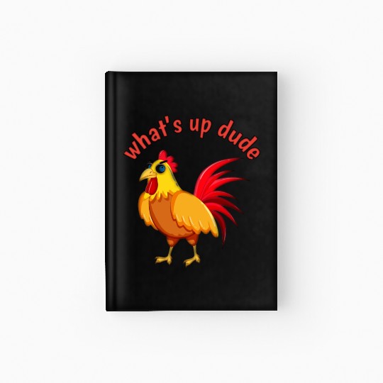 Angry Cartoon Cock Bird Hardcover Journal