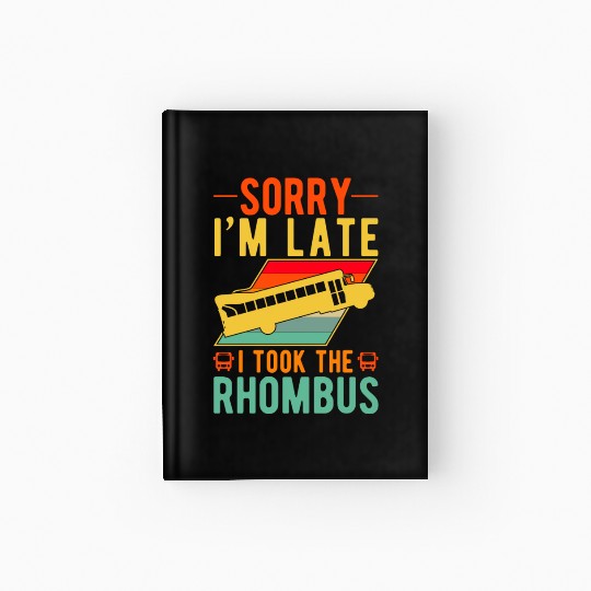 Math Teacher School Bus Driver Rhombus Hardcover Journal