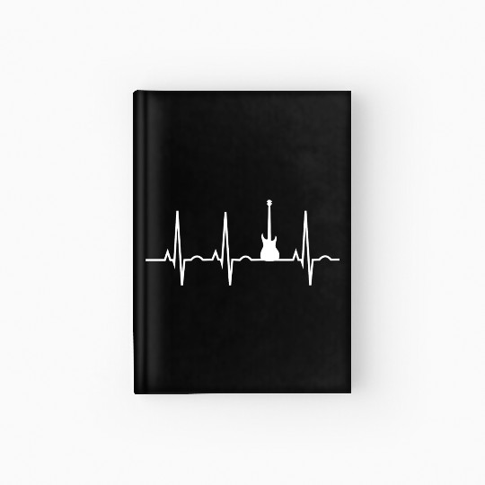 Bass Player Guitar Bass Player Heartbeat Hardcover Journal
