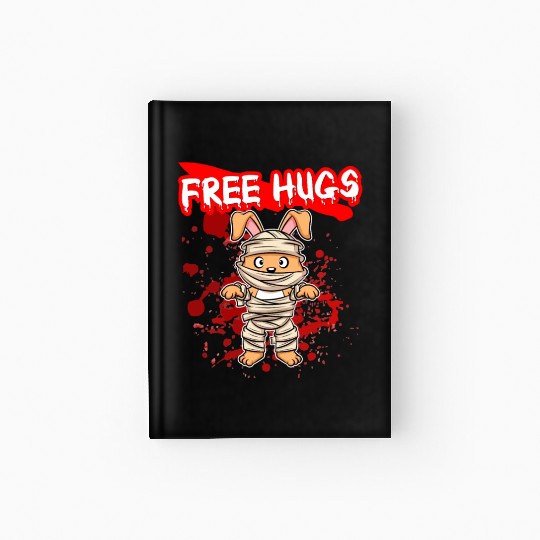 Free Hugs Halloween Sarcasm Scary Creepy Costume Hardcover Journal