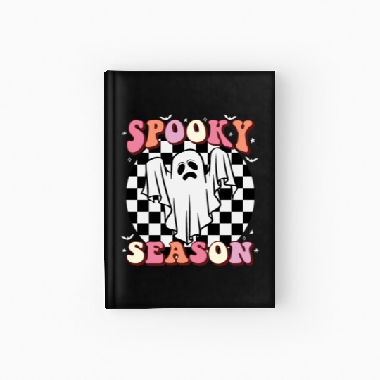 Spooky Season Halloween Vintage Text Design Hardcover Journal