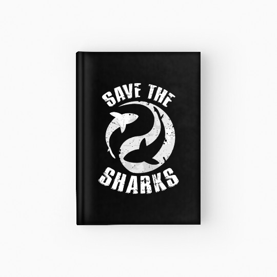 Save The Sharks Protect Ocean Scuba Diving Apnea D Hardcover Journal