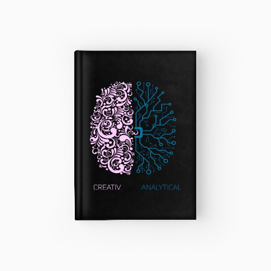 brain creativ nerd geek school genius analytic pc Hardcover Journal