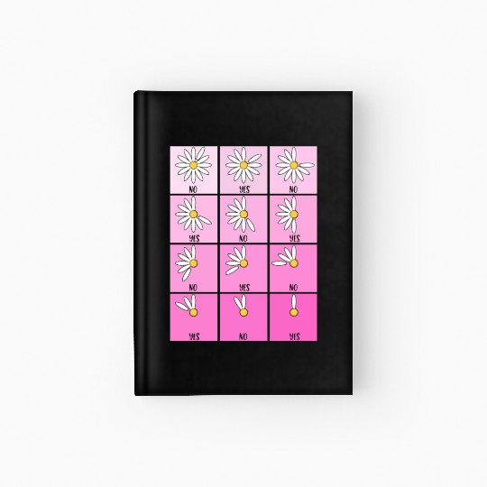 Daisy Game Cute Flower Hardcover Journal