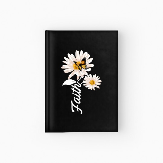 Christian Gardener Butterfly Faith Daisy Hardcover Journal