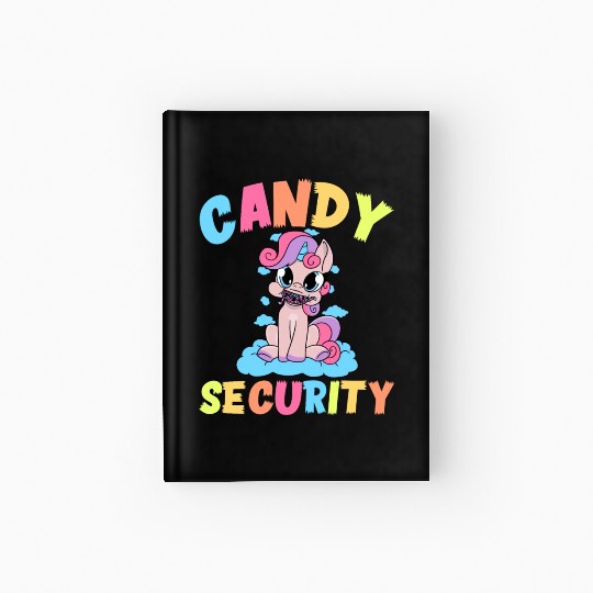 Candy Security Funny Easy Unicorn Halloween Costum Hardcover Journal