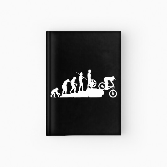 Evolution Downhill Mountain Bike Mtb Mountain Biki Hardcover Journal