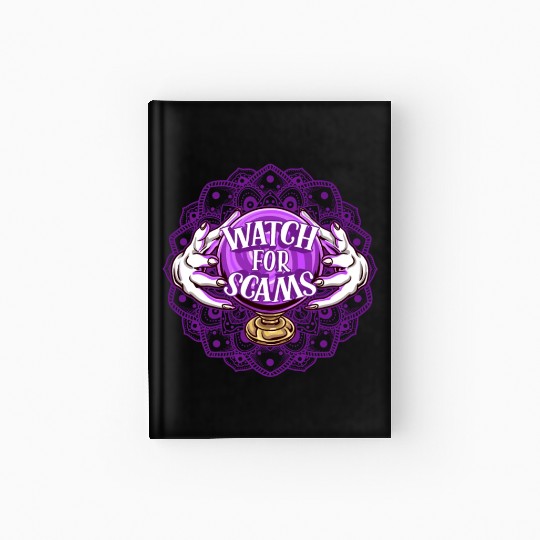 Halloween Witch Hands Witchcraft Scam Hardcover Journal