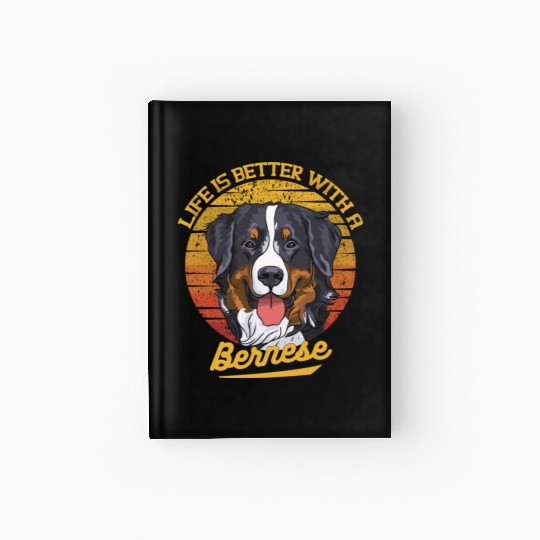 Bernese Mountain Dog Lover Cartoon Hardcover Journal