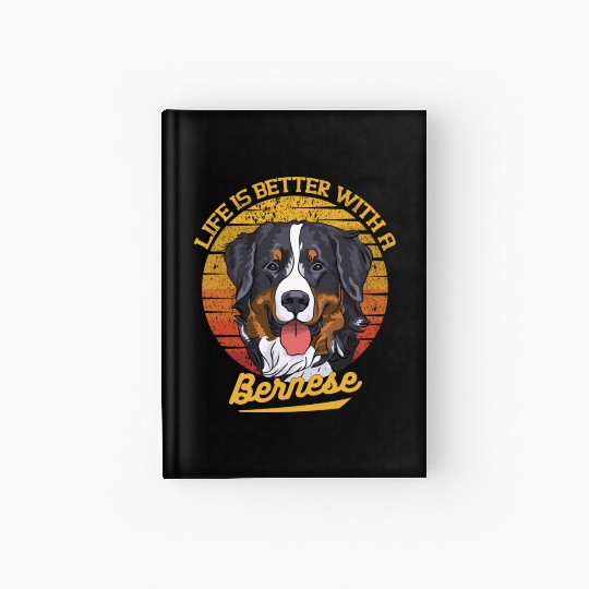 Bernese Mountain Dog Lover Cartoon Hardcover Journal