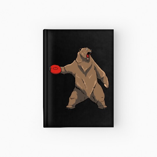 Disc Golf Grizzly Brown Bear Hardcover Journal