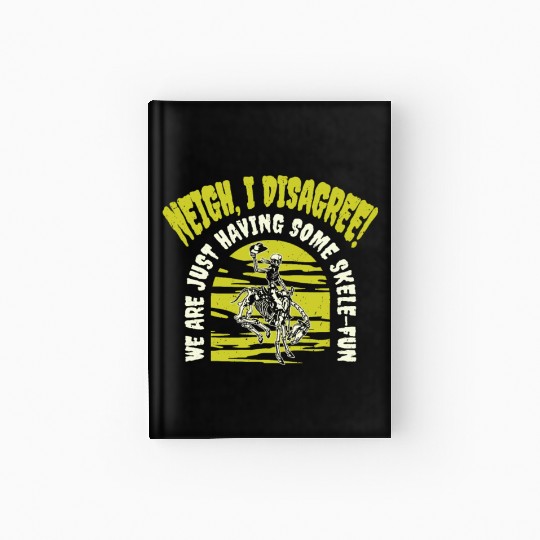 Halloween Cowboy Skeleton Fun Horse Riding Hardcover Journal