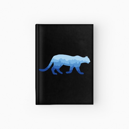 Mountain Lion and Mountain Biker Hardcover Journal
