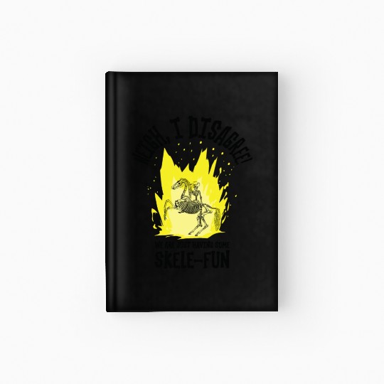 Halloween Cowboy Skeleton Fun Horse Riding Hardcover Journal