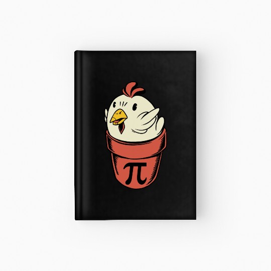 Chicken Pot Pi Funny Pi Day Pun Math Pi Day Hardcover Journal