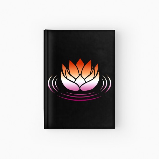 Lesbian Pride Lotus Hardcover Journal