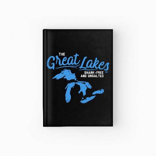 Great Lakes Shark Free & Unsalted Summer Vacation Hardcover Journal