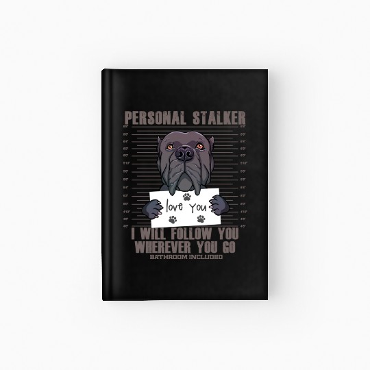 Funny Cane Corso Dog Italian Mastiff Lover Gift Hardcover Journal