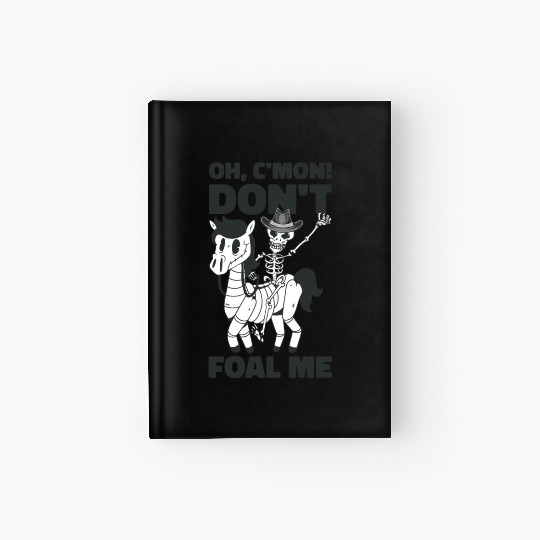 Halloween Cowboy Skeleton Foal Horse Riding Hardcover Journal