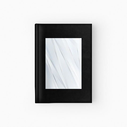 Luxury White Silver Stripes Hardcover Journal