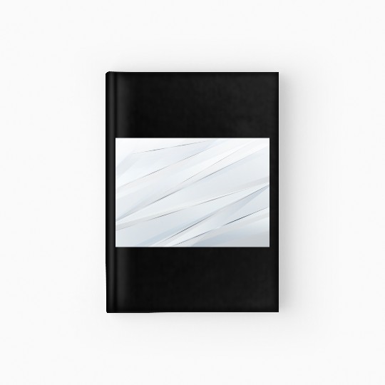 Luxury White Silver Stripes Hardcover Journal