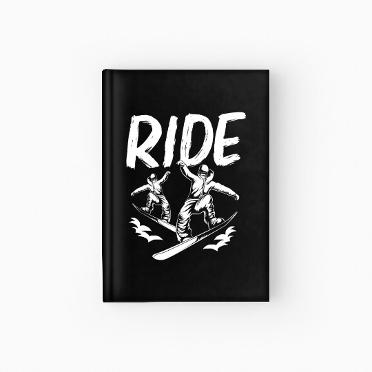 Snowboard Ride Snowboarding Hardcover Journal