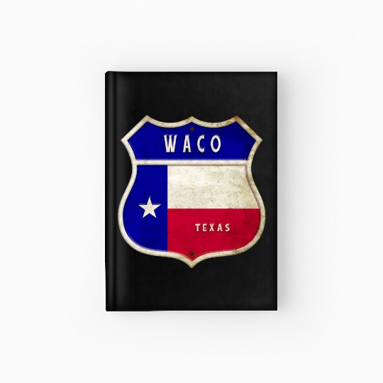 Waco Texas crest flags design Hardcover Journal