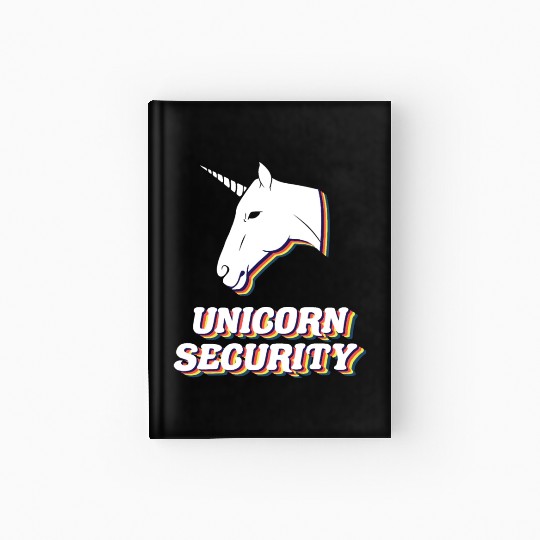 unicorn security funny unicorn bouncer Hardcover Journal