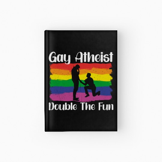 Gay LGBTQ Atheist Atheism Anti Religion Securalism Hardcover Journal