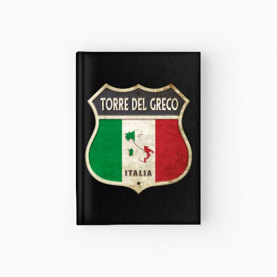Torre del Greco Italy coat of arms flags design Hardcover Journal